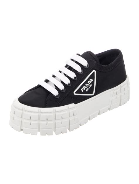 black women's prada sneakers|prada black platform sneakers.